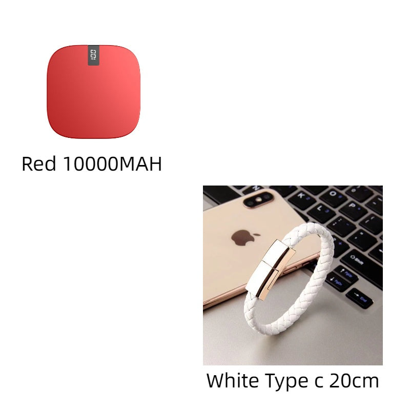 10000 mAh Mini Power Bank with Fast Input and Digital Display