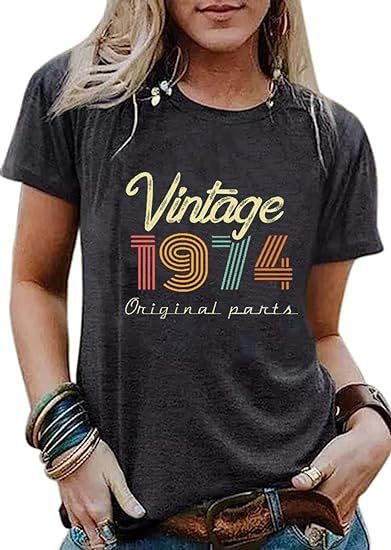 Vintage Women's Letter Vintage Print Party Top