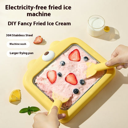 Fried Ice Machine - Homemade Fruit Ice Cream & Fried Yogurt Maker