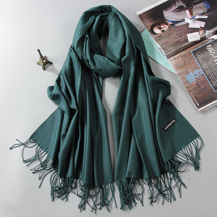 Fashion Cashmere Dual-use Shawl Warm Scarf