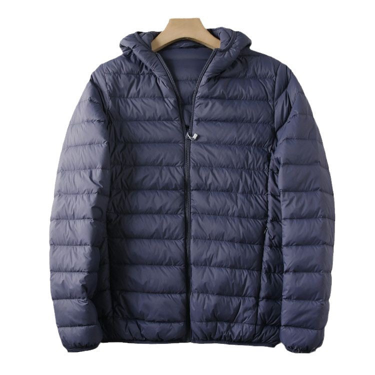 Men's Short Plus Size Lightweight Feather Jacket