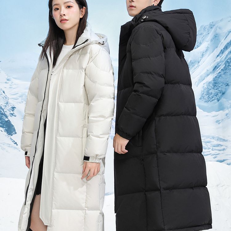 Overknee Long White Duck Down Jacket Men's Thickened Coat