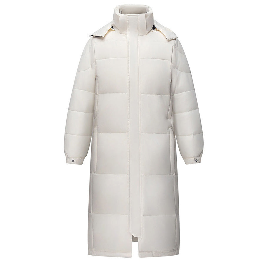 Overknee Long White Duck Down Jacket Men's Thickened Coat