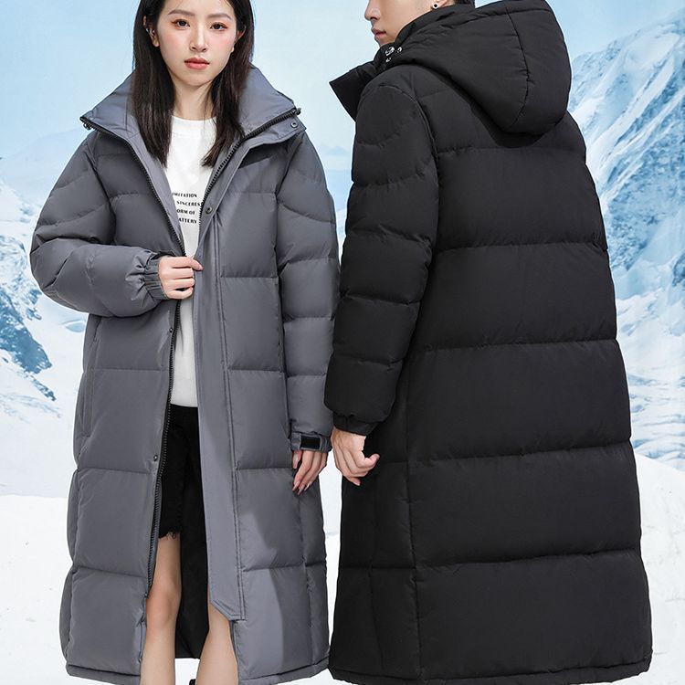 Overknee Long White Duck Down Jacket Men's Thickened Coat