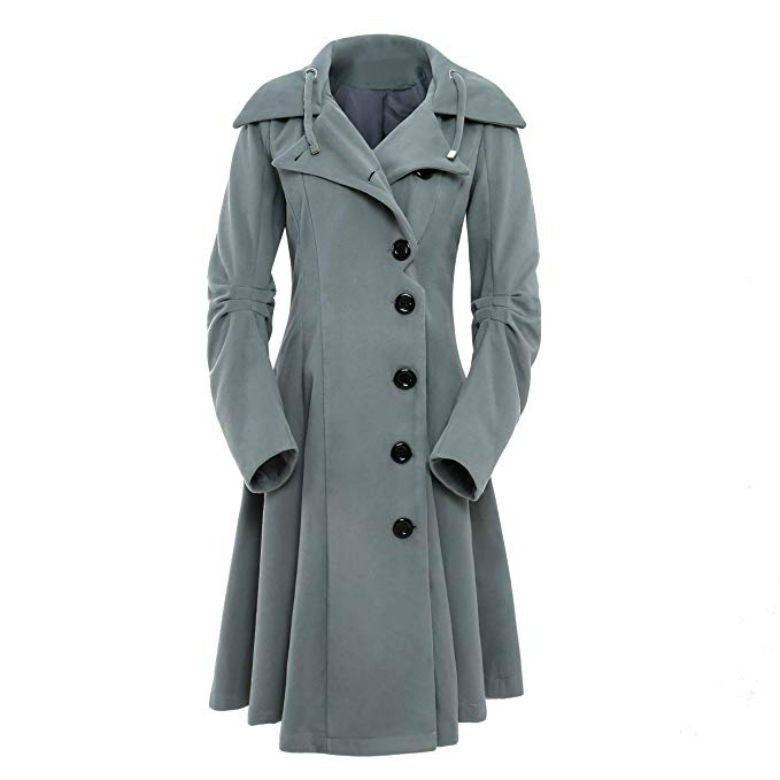 Women Slim Long Trench Coat