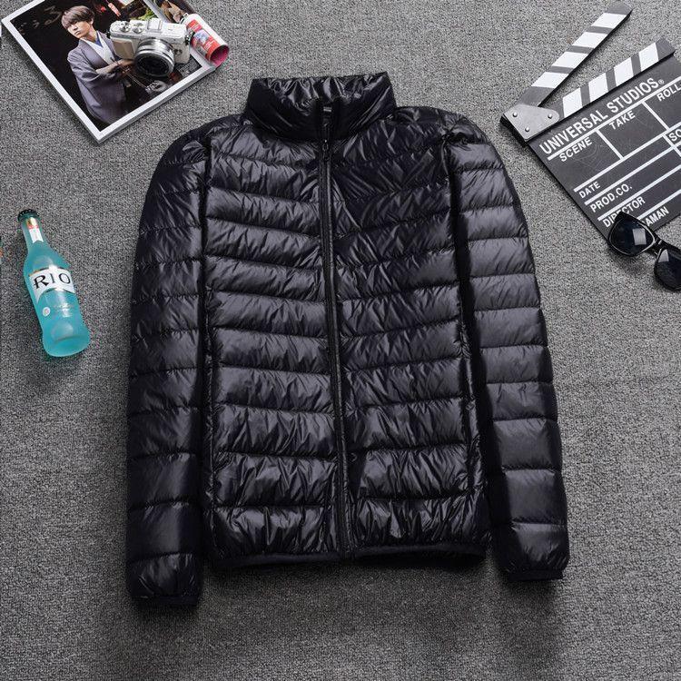 Men's Short Plus Size Lightweight Feather Jacket