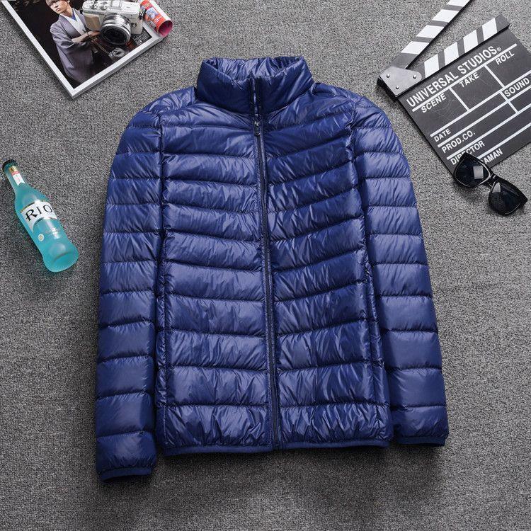 Men's Short Plus Size Lightweight Feather Jacket