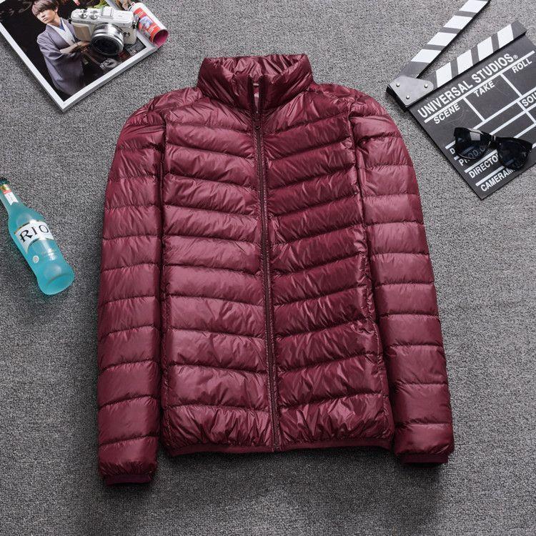 Men's Short Plus Size Lightweight Feather Jacket