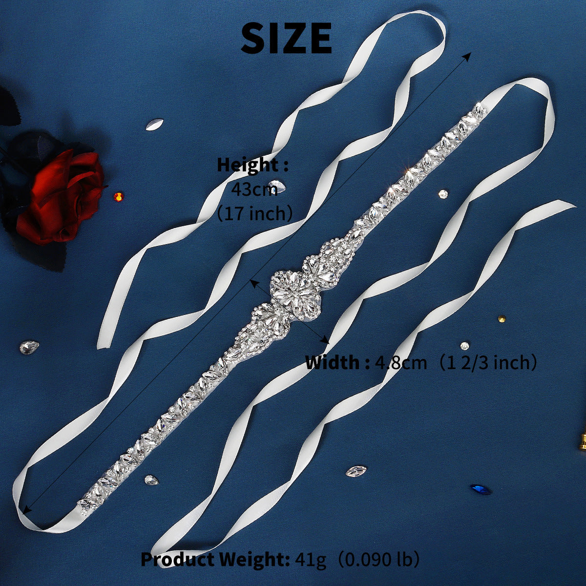 European And American Dress Waist Decorations High-end Luxury Handmade Rhinestone Waist Chain