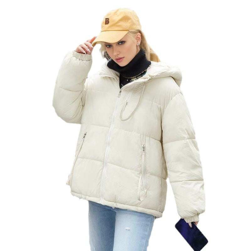 Women Short Hood Cotton-padded Coat