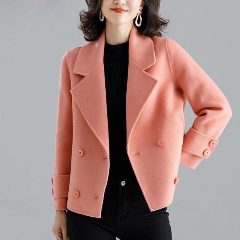 Women's Polyester Woolen Short Coat Suit Coat