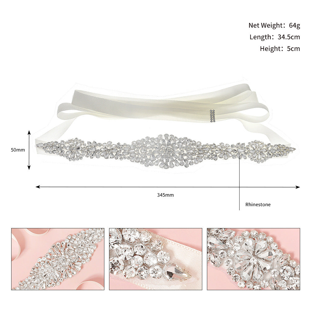 European And American Dress Waist Decorations High-end Luxury Handmade Rhinestone Waist Chain