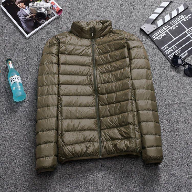 Men's Short Plus Size Lightweight Feather Jacket