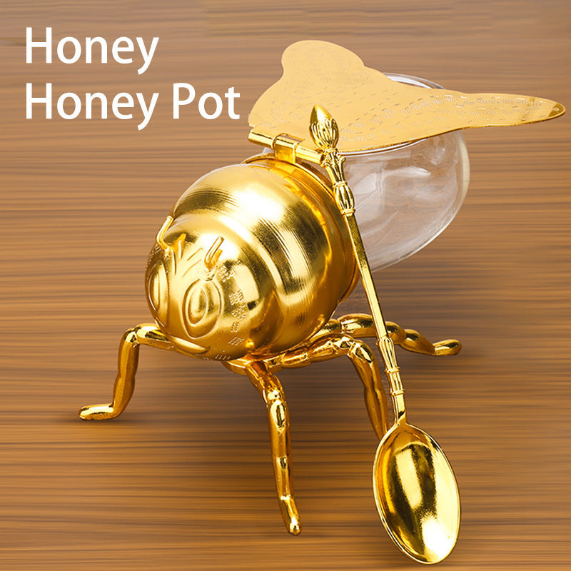 Bee Shaped Honey Jar with Spoon