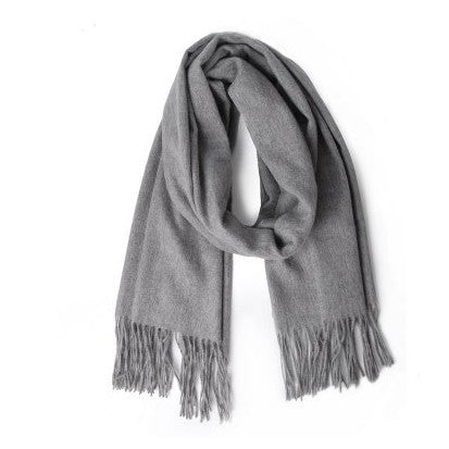 Men's Fashion Solid Color Thickened And Lengthened Scarf Shawl