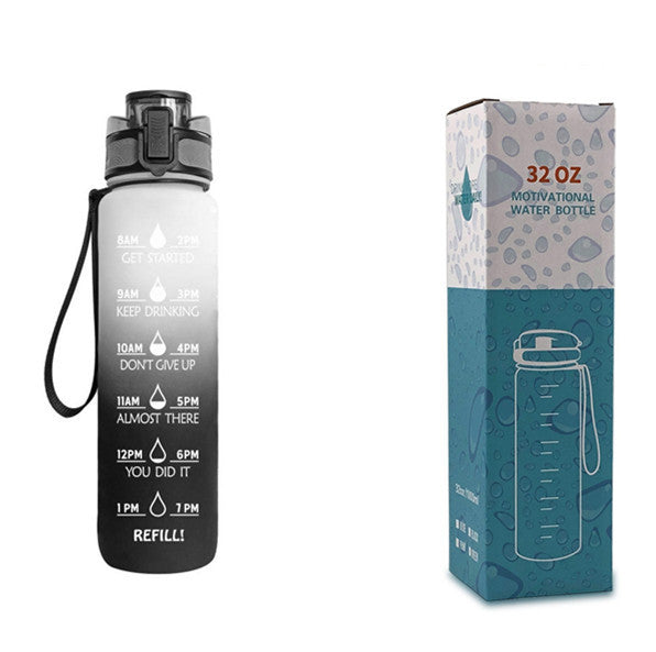 1L Motivational Water Bottle with Time Marker for Hydration Success - Mallora Shop