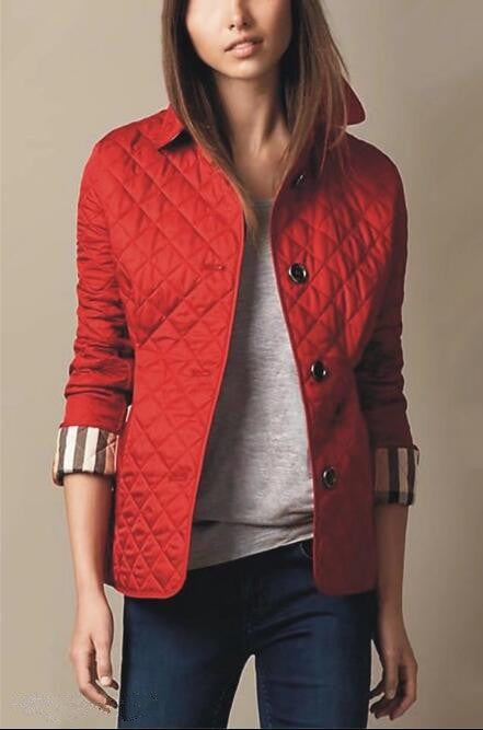 Women Elegant Lapel Cotton-padded Jacket