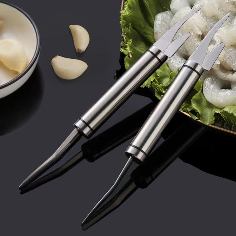 Multi-functional Stainless Steel Shrimp Peeler for Easy Shelling and Preparation