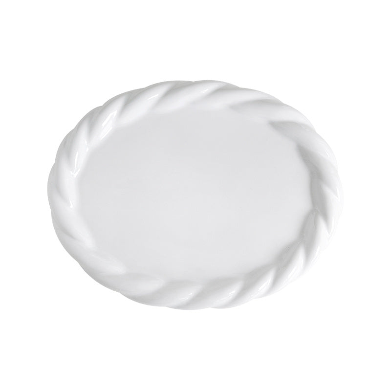 Original Design Simple Solid Color Household Ceramic Western Dinner Plate