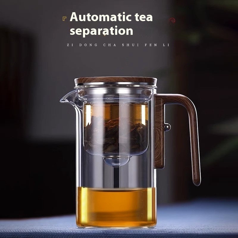 One Click Magnetic Teapot with Wood Handle