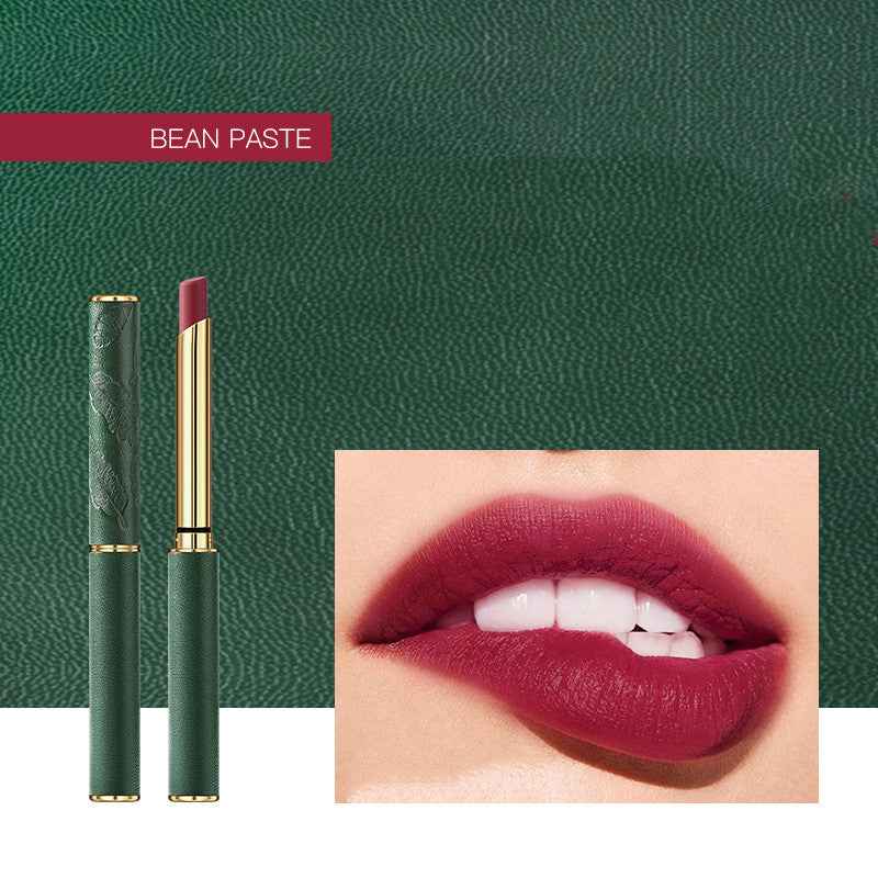 Thin Round Tube Matte Velvet No Smudge Lipstick
