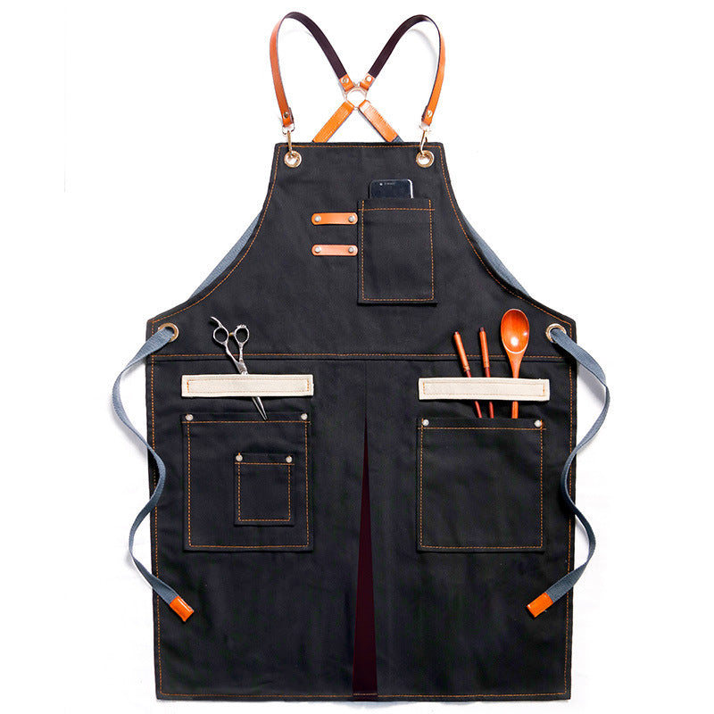 Hair Stylist Cake Shop Barista Men And Women Flower Shop Workwear Denim Apron