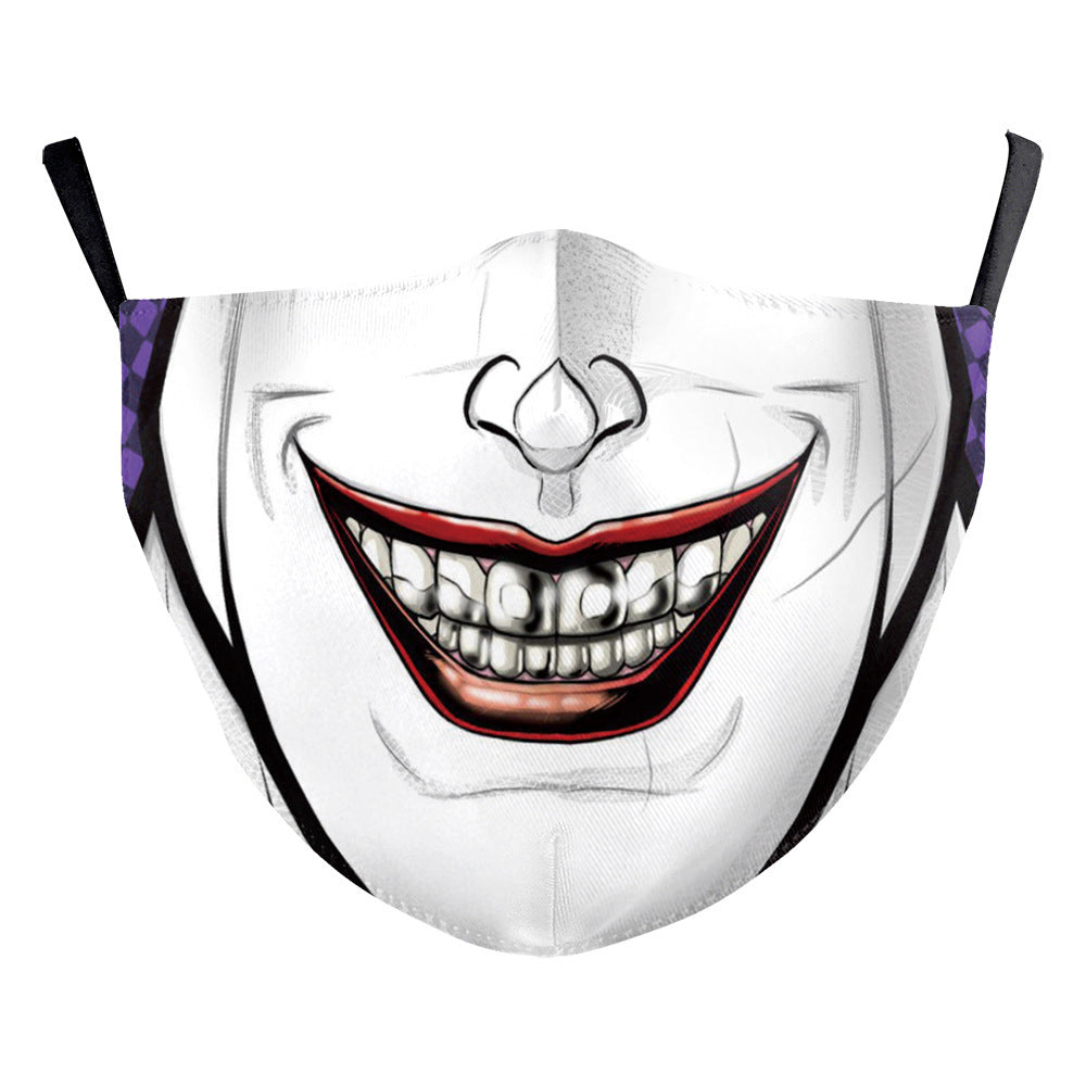 Wansheng Digital Printing Face Animal Tiger Ear Hanging Double-layer Mask