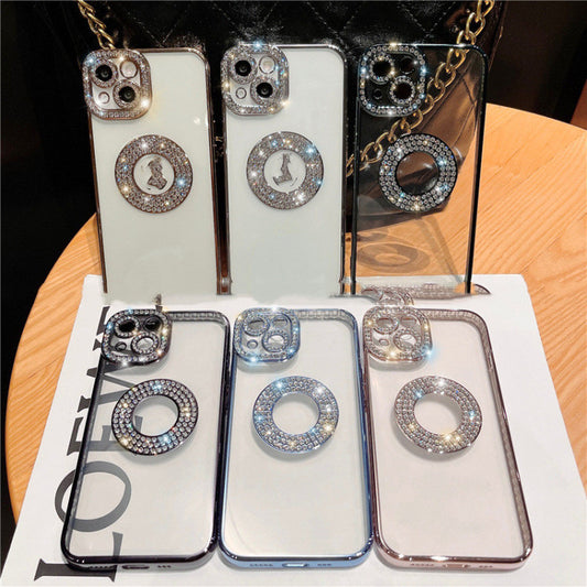 Diamond Rhinestone Phone Case - Soft Electroplating with Elegant Sparkling Design