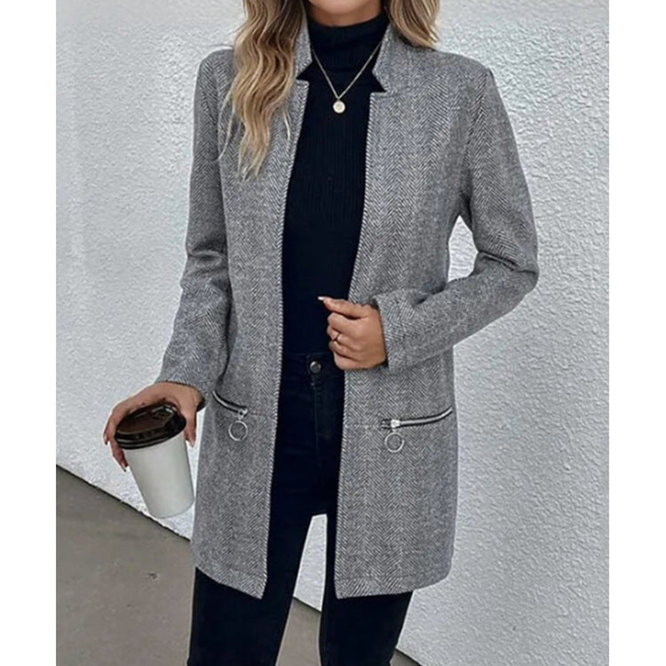 Women's Mid-length Woolen Coat