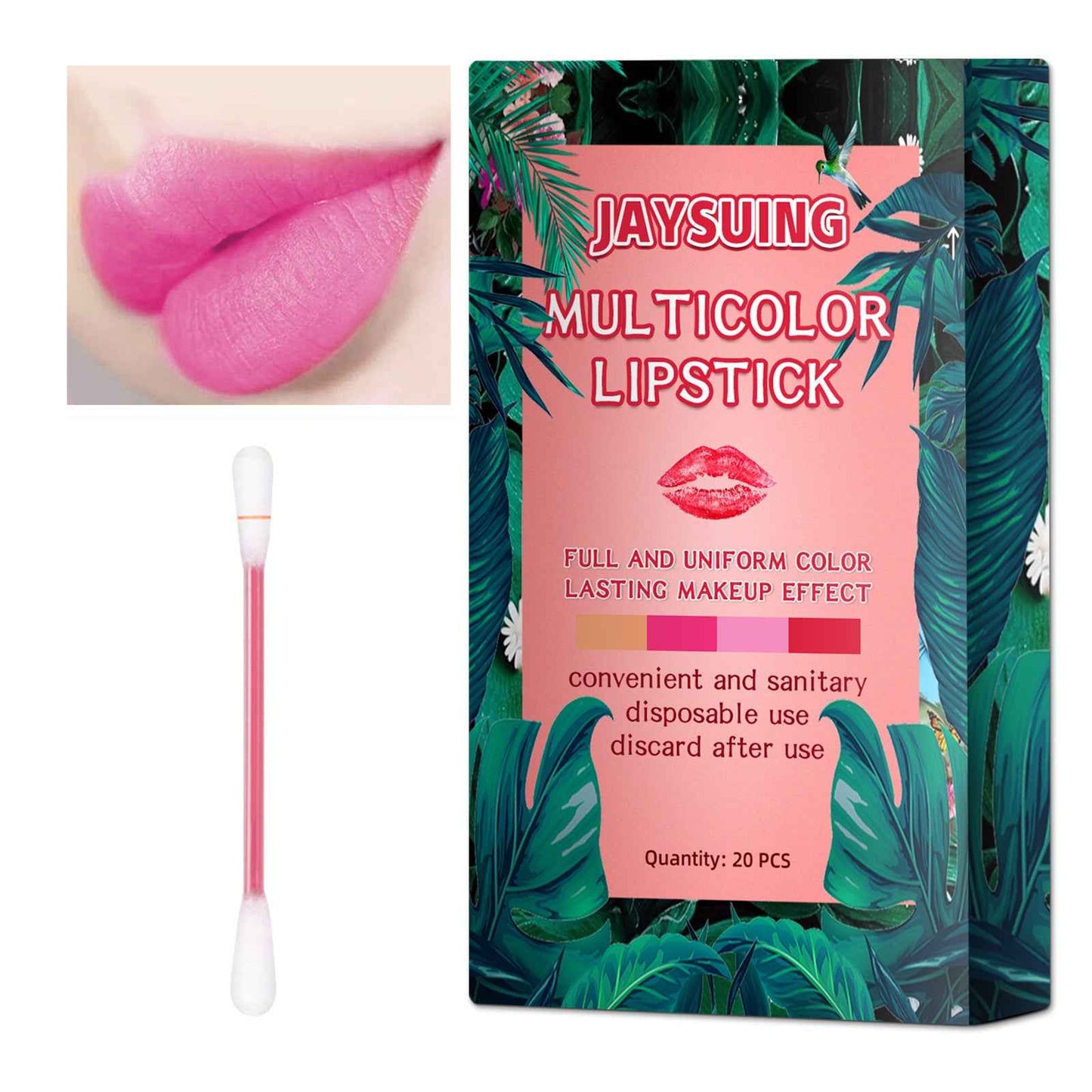 Cotton Swab Lipstick Durable Matte Portable Non Fading Lip Glaze Lipstick