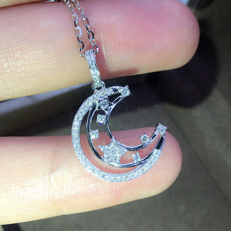 Simple Star Moon Star And Moon Necklace