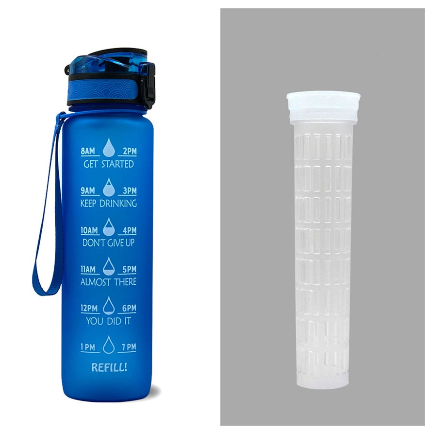 1L Motivational Water Bottle with Time Marker for Hydration Success - Mallora Shop