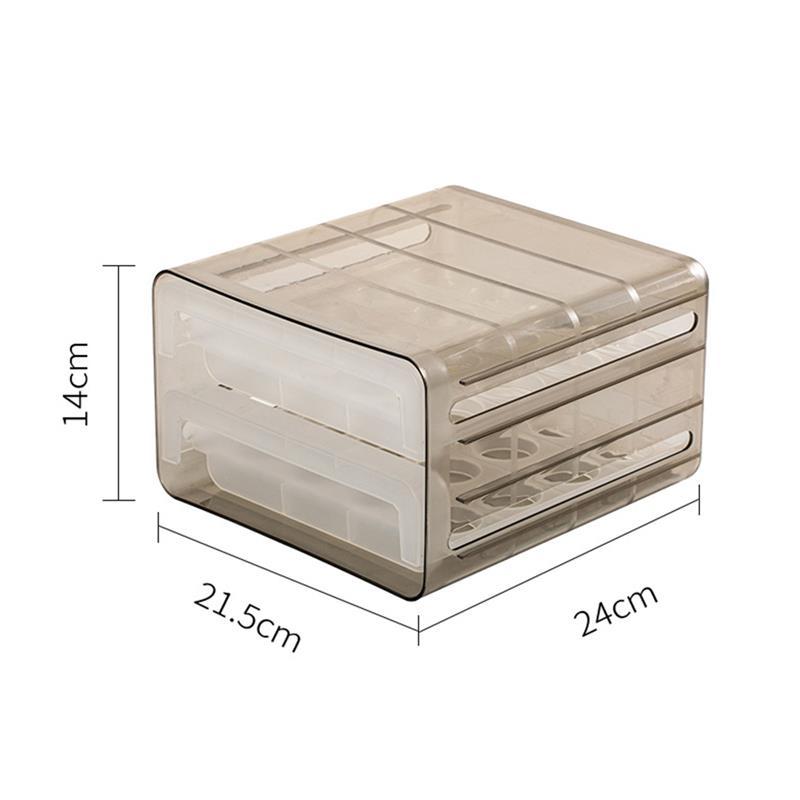 Double-layer Egg Storage Box – Transparent Drawer Storage Rack - Mallora Shop