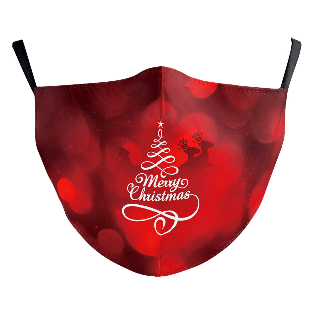 Christmas Light Shadow Digital Printing Double-layer Dust Mask