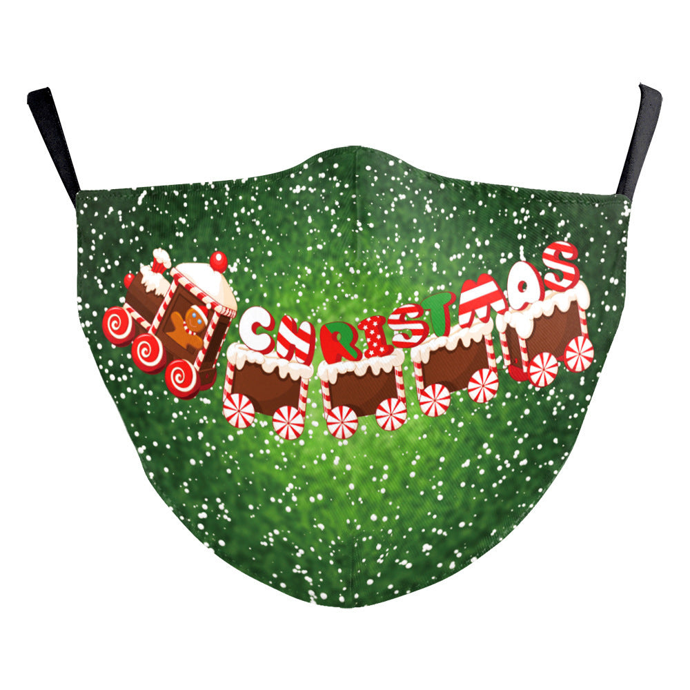 Santa Elk Digital Printing Double-layer Dust Mask