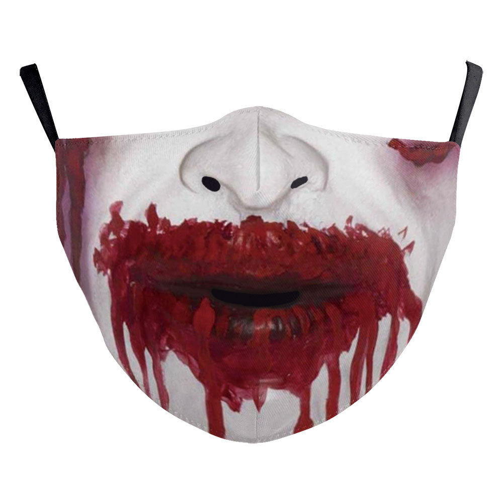 Digital Printing Halloween Clown Funny Double Outdoor Dust Mask