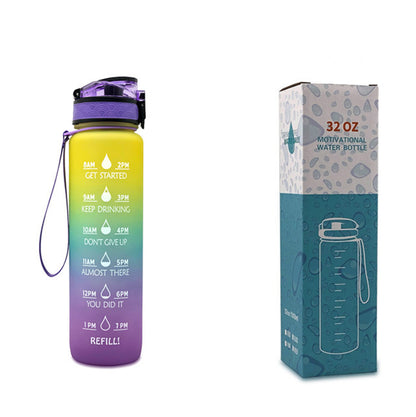 1L Motivational Water Bottle with Time Marker for Hydration Success - Mallora Shop