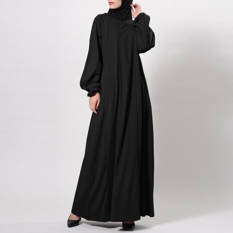 Temperament Pendeln Einfarbig Kleid Islamischen Muslimischen Lose Robe