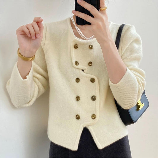 Women Classic French Style Short Knitted Cardigan