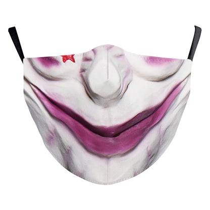 Halloween Digital Printing Funny Face Double-layer Dust Mask