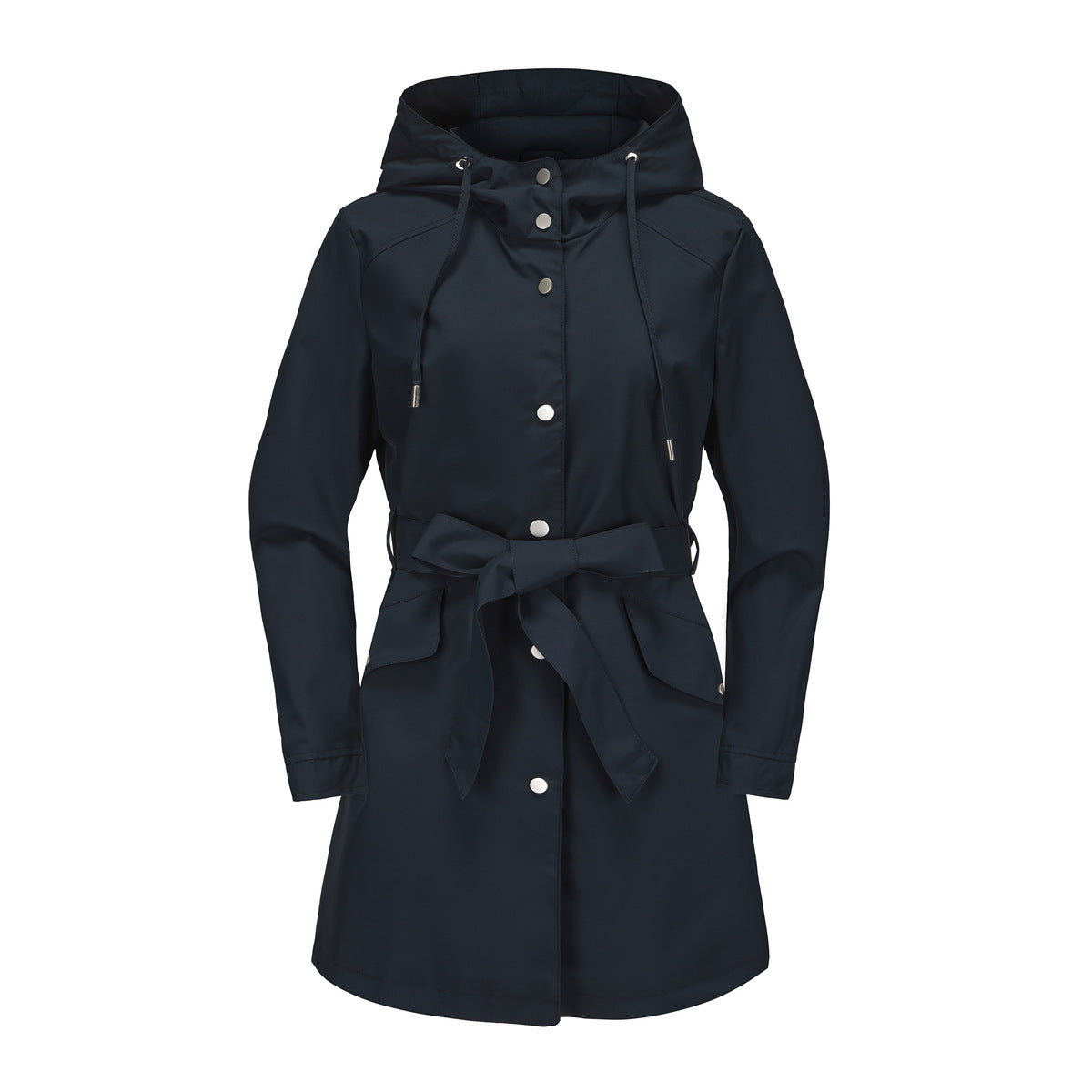 Spring And Autumn New Hooded Waterproof Coat Containing Belt Thin