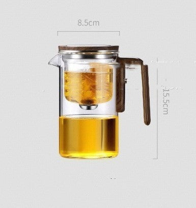 One Click Magnetic Teapot with Wood Handle