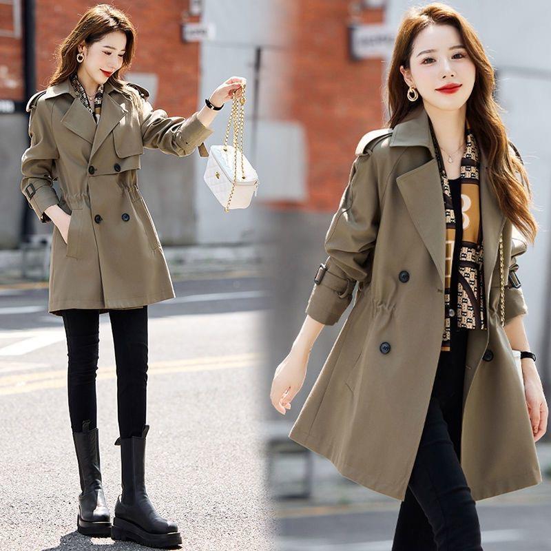 Women Autumn And Winter Casual Short Trench Coat