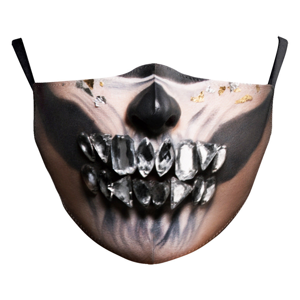 Digital Printing Ghost Face Wansheng Clown Funny Double-layer Dust Mask