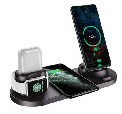 6in1 Fast Wireless Charging Compatible With iPhone and Apple Watch