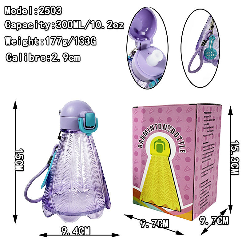 Badminton Sports Cup with Plastic Straw for Fitness and Hydration - Mallora Shop