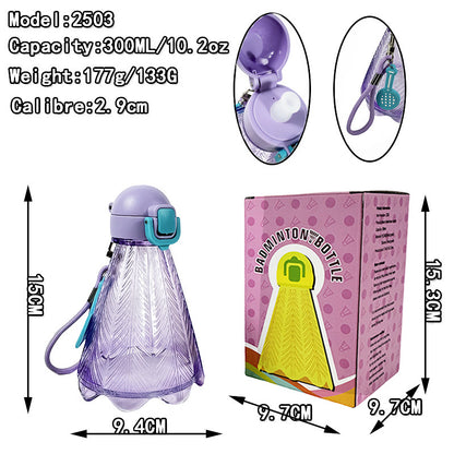 Badminton Sports Cup with Plastic Straw for Fitness and Hydration - Mallora Shop