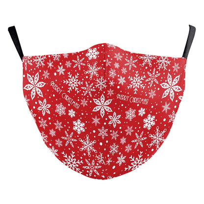 Snowflake Christmas Red Double-layer Dust Mask