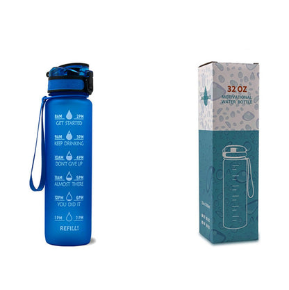 1L Motivational Water Bottle with Time Marker for Hydration Success - Mallora Shop