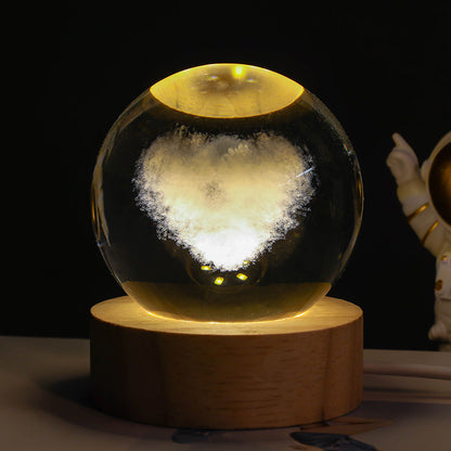 Luminous Starry Sky Planet Moon Crystal Ball Night Lamp